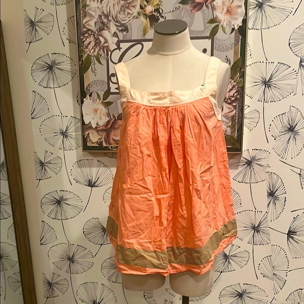 Michael Kors M Peach and Beige Sleeveless Top